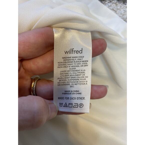 Wilfred Dress Womens Size XXS NEW Tempest Birch Smocked Mini Milkmaid Coquette - Picture 8 of 15